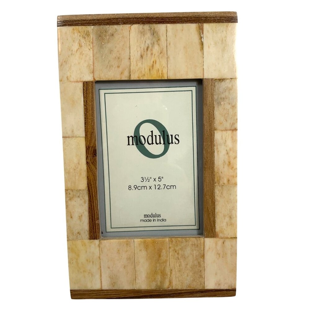 Modulus Beige Mosaic Picture Frame for Photos 3.5 x 5 Inches Made In India